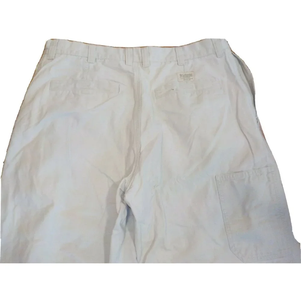 Columbia 6 Pocket Canvas Twill Jeans Off White Mens Size 36 x 29